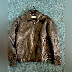 HATHAWAY Leather Bomber Jacket